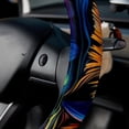 thumbnail image 5 of Owl Car Wheel Cover, 14.5 Inch Printing PVC Leather Auto Accessories Steering Wheel Covers, 5 of 6