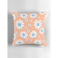 thumbnail image 5 of Ryan; Cute Pastel Daisy Flower Leaf Pattern Throw Pillow Cover 45x45cm – Soft Orange Blue Floral Cushion for Bedroom Decor, 5 of 7