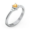 thumbnail image 3 of Birthstone Heart Ring with Shoulder Accents - Citrine (November), 3 of 4