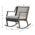 thumbnail image 7 of Real Flame 9701 Calvin 37" Wicker Outdoor Rocking Chair - Grey, 7 of 7