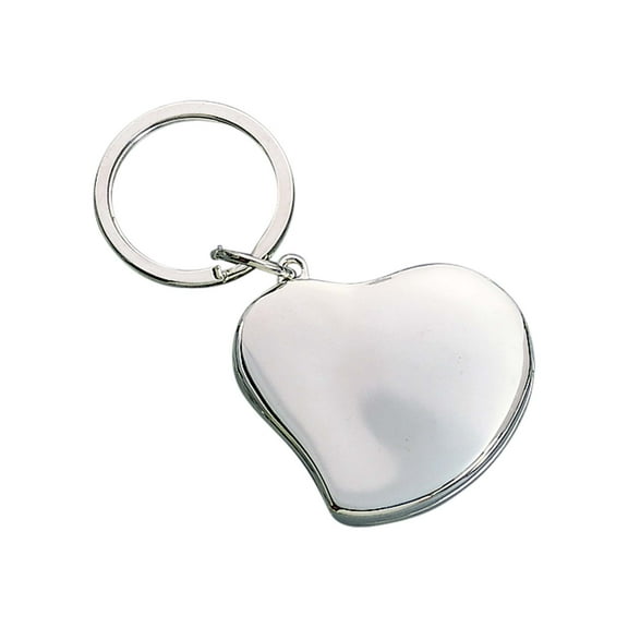 Contemporary Home Living 2" x 2" Silver Hinged Heart Locket Key Chain