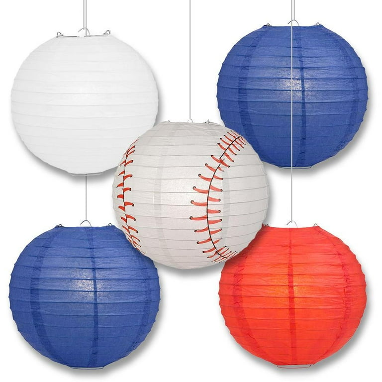 Philadelphia Pro Baseball 14 inch Paper Lanterns 5pc Combo Party