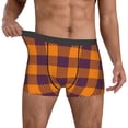 thumbnail image 2 of Kdxio Men's Boxer Briefs with Fall Buffalo Plaid Print - Comfortable and Breathable Underwear for Everyday Wear, 2 of 7