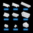 thumbnail image 2 of Unique Bargains 65 Pcs Capuchon de Port d'Ordinateur Portable 13 Types de Prises pour Ordinateur Portable PC Portable, USB/VGA/prise Audio/SD, Blanc, 2 of 7