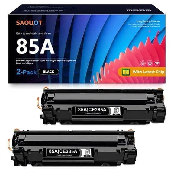 85A CE285A Toner Cartridge Compatible for Pro P1102w MFP M1217nfw M1212nf P1102 Ink Printer, 2 Black