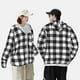 thumbnail image 4 of Fotbe Black White Plaid Chaqueta con Protección Solar UPF 50+ para Hombre y Mujer, Camisa con Capucha y Bolsillos-Large, 4 of 7