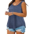 thumbnail image 4 of FDGIU Women's Plus Size Cotton Tank Tops - Sleeveless Shirts, 2025 Summer Camisole Tops Long Fit for Yoga/Beach, 4 of 8