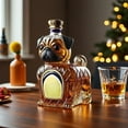 thumbnail image 4 of Mbvtdt Decorative Bulldog Shaped Whiskey Decanter,Airtight Lid 3D Design Empty Container,300ml Liquor Decanter,Clear Glass Liquor Bottle,For Beverage Alcohol Wine Drinks Commercial Display, 4 of 8