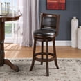 thumbnail image 4 of Augusta Bar Height Swivel Bar Stool in Cappuccino and Dark Brown PU, 4 of 9