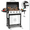 Sliver:4 Burners, variant on 30000 BTU Gas Grill with 4 Universal Wheels, 3 Burners Outdoor BBQ Grill with Steel Brush & Thermometer for Outdoor Camping