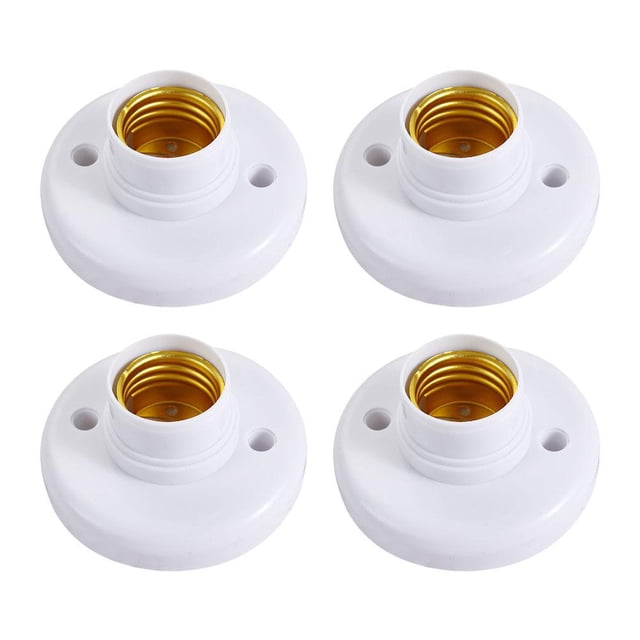 *1/4x Support d'Ampoule E27 Base Capuchon de Vis Blanc