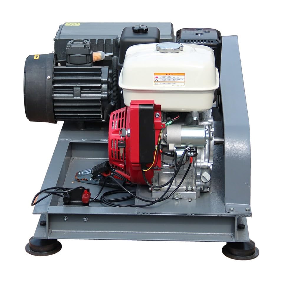 HPDMC 58 CFM Gasoline-Driven Oil Sealed Rotary Vane Vacuum Pump – Industrial Grade