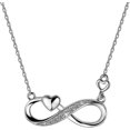 thumbnail image 1 of Collar Para Mujer Plata De Ley 925 Amor Eterno Colgante De Circonita Cúbica, 1 of 5