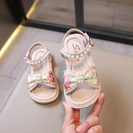 

Hipattires Girls Shoes Toddler Non Slip Pink Fashion Comfortable First Walking Sandals Shoes