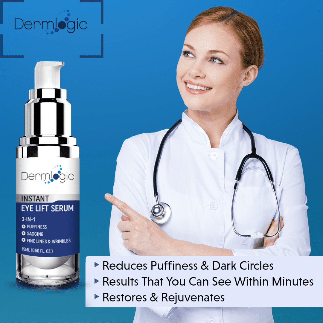 Dermlogic Instant Under Eye Puffiness, Dark Circles, Fine Lines Cream, 15 mL