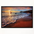 thumbnail image 3 of Designart Superbe plage de l'océan au coucher du soleil ART MURAL À CADRE FLOTTÉ, 3 of 4