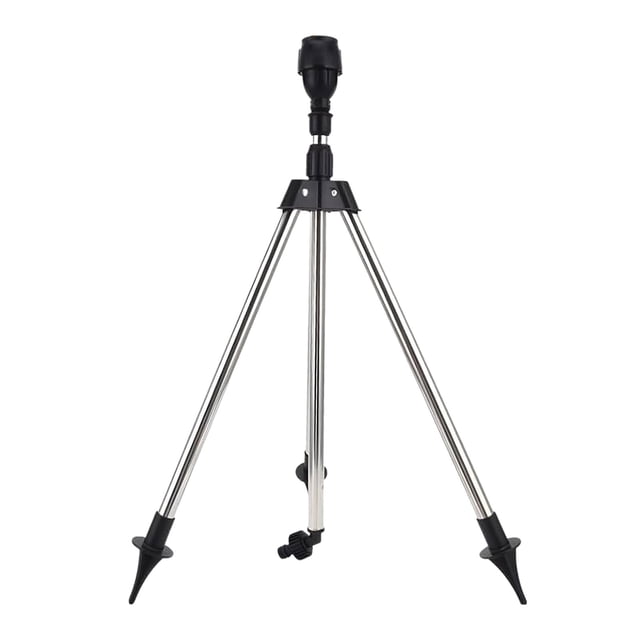 Ltdhehe Rotating Tripod Sprinkler Stainless Steel Automatic Irrigation Tripod Telescopic Support Sprinkler With 360 Large Area Coverage Watering Sprinklers For Yard Garden 1pc