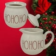 thumbnail image 4 of Rae Dunn HO HO HO in Christmas Red Large Letters LL Cream and Sugar 2 Pc. Set. By Magenta., 4 of 4