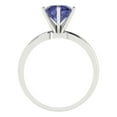 thumbnail image 4 of Solitaire Engagement Ring for Women - 2ct Simulated Tanzanite in 14K White Gold Promise Ring, 4 of 6
