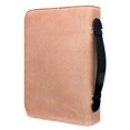 thumbnail image 3 of HELLHERO Peach Textured Pattern Bible Book Cover, Top Handle PU Leather Bible Cover for Outdoor Church, Lightweight Bible Book Covers, 3 of 12