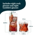 thumbnail image 3 of Libbey Rhombus Tumbler and Rocks Drinking Glasses Set of 16, Fun Geometric Glass Cups Set, Kitchen Glasses Set for Cocktails, Water, and Everyday Use, 3 of 6