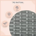 thumbnail image 4 of PawHut Wicker Dog House Elevated Raised Rattan Bed for Indoor/Outdoor with Removable Cushion Lounge, Cream, 4 of 9