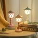 thumbnail image 3 of 1 pieza de luz de noche retro de malla Ins Cute Lovely Girl romántico dormitorio lámpara recargable estilo nórdico Mini lámpara USB (púrpura) JAMW Sencillez, 3 of 5