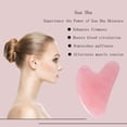 thumbnail image 3 of Gua Sha Jade Stone Gua Sha Massage Tool, Guasha Tool for Face and Body Skin Massage. Piedra rosa para el cuerpo, el rostro, el cuello y los ojos, 3 of 5