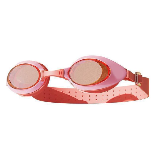Gafas de natación para niños HD brillar impermeables antivaho con caja de almacenamiento rosa
