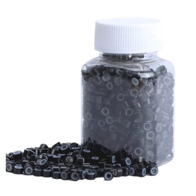 Cuentas para extensiones de cabello 500 piezas de anillos de micro eslabones de silicona para evitar resbalones fáciles de usar para salones para estilistas Anggrek Otros