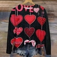 thumbnail image 1 of Jsaierl Chandails en Molleton pour Femmes Saint-Valentin Mignons Imprimé Cœur Chandails en Molleton Tendance Chandail Col Rond Décontracté Manches Longues pour Femmes, 1 of 4