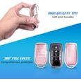 thumbnail image 4 of Key Fob Cover Compatible with Toyota Land Cruiser Venza RAV4 4Runner Corolla Cross Grand Highlander Tundra Crown Tacoma Camry Keychain Case Holder Protector,Silver-pink, 4 of 6