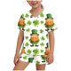 thumbnail image 1 of V Cuello Manga Larga Casual Día de San Patricio Impreso Blusa Y Pantalones Cortos para Niñas, Pantalones Cortos de Moda con Bolsillo, 1 of 7