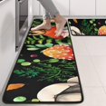 thumbnail image 2 of Kitchen Rugs Sets Of 2,Red Mushroom Snail Black Pattern Anti Fatigue Kitchen Mat Rugs Non Slip Washable,Decorative Kitchen Floor Mats for Kitchen,Sink,Laundry,17"x47"+17"x47", 2 of 5