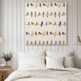 thumbnail image 4 of Yellow Grey Plaid Wall Art Painting on Canvas, Farmhouse Burlap Spring Floral Birds Canvas Art Home Prints Wall Art Framed Modern Artwork for Living Room Bedroom Wall Decor 20x20in, 4 of 9