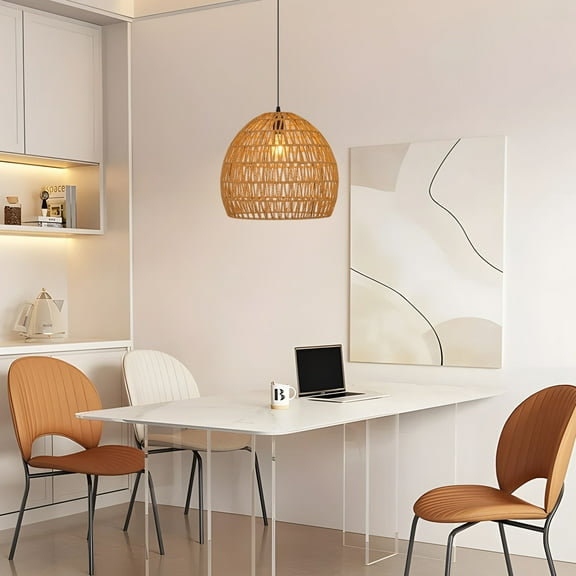 Viaurbe Dining Room Decor Rope Pendant Light Creative Rope Woven Lampshade