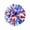 Red Blue White, variant on Color Ball*1 Clearance! 11"Cheerleading Pom Poms for Adult Kids Metallic Foil & Plastic Ring Pom for Sports Dance Cheering Red Blue White