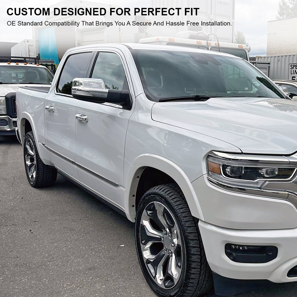 Spec-D Tuning Chrome Power Heated + LED Signal + Blind Spot Monitor BSM Right Passenger Side Mirror Compatible with 2019-2024 Ram 1500