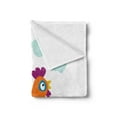 thumbnail image 2 of Hen and Chicks Soft Flannel Fleece Throw Blanket, Nursery Themed Cartoon with Chicken and Baby in Sunny Nature Day, Cozy Plush for Indoor and Outdoor Use, 70" x 90", Multicolor, by Ambesonne, 2 of 5