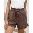 thumbnail image 4 of ANRABESS High Waisted Shorts for Women Summer Drawstring Paperbag Waist Shorts, Loose Wide Leg Lounge Beach Shorts with Pockets, 4 of 8