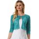 thumbnail image 1 of Dde San Patricio Cárdigan Elegante De Bolero De ManLarTop De Encaje Floral Transparente PaMujer Verde MalaquiXL, 1 of 5