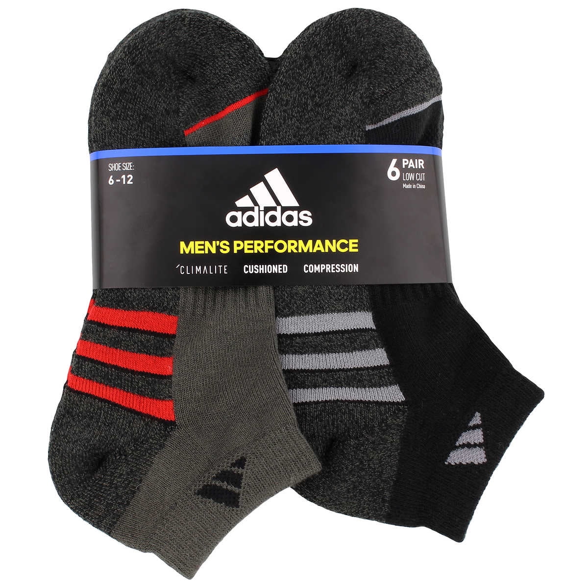 Low Cut Sock with Climalite 6-pair 