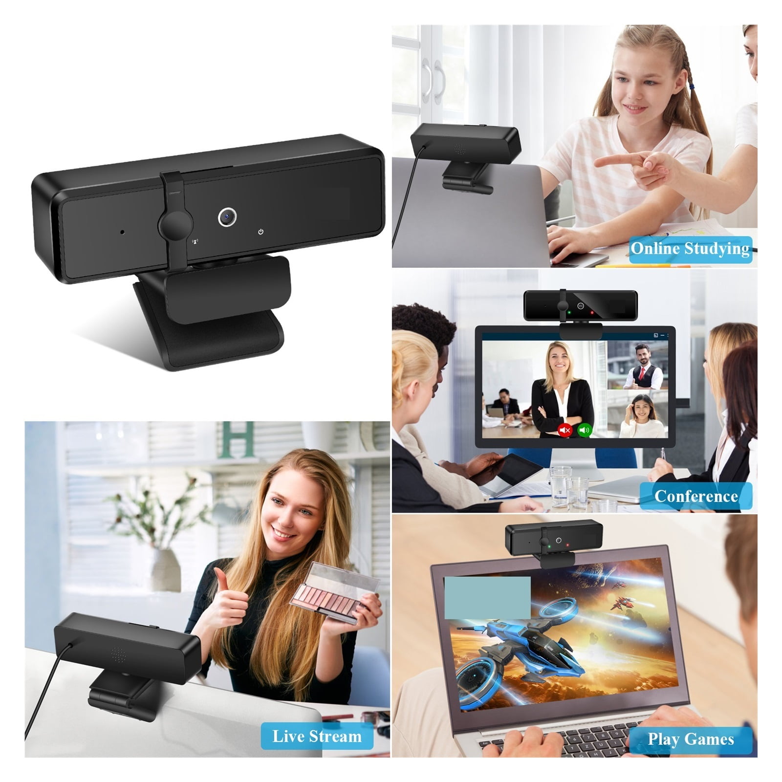 Webcam 4K Full HD Mini Camera Webcam With Microphone 30fps USB Web Cam For PC Laptop Video Shooting Camera Webcamera ,HD Video