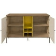 thumbnail image 4 of Joy 4-Bottle Wine Buffet Stand in Yellow and Off White, 4 of 9