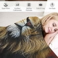 thumbnail image 3 of Nawypu  Lion Blanket,Safari Lion Couple Lovers Flannel Blanket Throw,Women Romantic Rose Plush Blanket Lightweight Warm Red Flower Wild Animal Throw Blanket Washable, 3 of 6