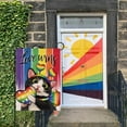 thumbnail image 5 of Love Wins Rainbow Tuxedo Cat Small Decorative Garden Flag, LGBTQ Gay Lesbian Pet Yard Lawn Outside Pride Month Decor, Double Sided 12 x 18, 5 of 6