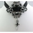 thumbnail image 3 of Necvior Gothic Choker Necklace Black Lace Choker Necklace for Women Black Necklace Gothic Jewelry for Vampire Decor, 3 of 9