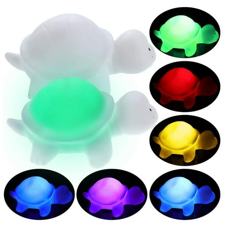 

ZBFJINX Party Changing 2PC 7 NightLlight Light Turtle Lamp Night Colorful LED Colours LED light