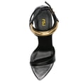 thumbnail image 4 of FSJ Women Sexy Single Strap Pointy Open Toe Circle High Heel Sandals Ankle Strap Dress Party Wedding Bridal Pumps Shoes Size 8 Black Gold, 4 of 4