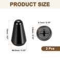 thumbnail image 2 of Uxcell 2Pcs ST Guitar 3/5 Way Pickup Switch Tip Cross Hole ID 0.19 x 0.15 Tapa de interruptor de palanca metálica negra, 2 of 6
